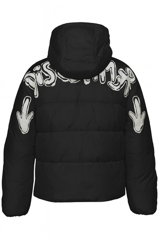 Disclaimer piumino trapuntato bambino con cappuccio nero 58613 NERO DISCLAIMER