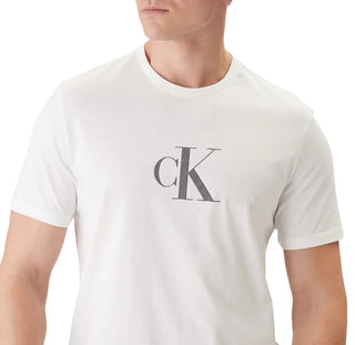Calvin Klein T-shirt uomo manica corta con logo bianco