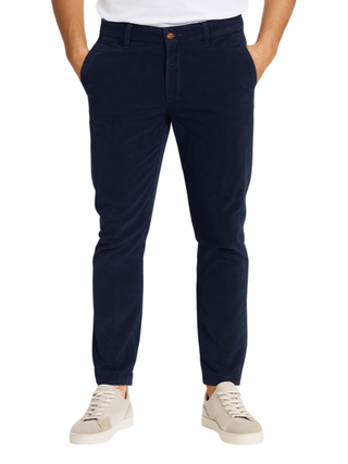 Rar pantaloni uomo in velluto slim blu LUCA-126037 NAVY RAR 