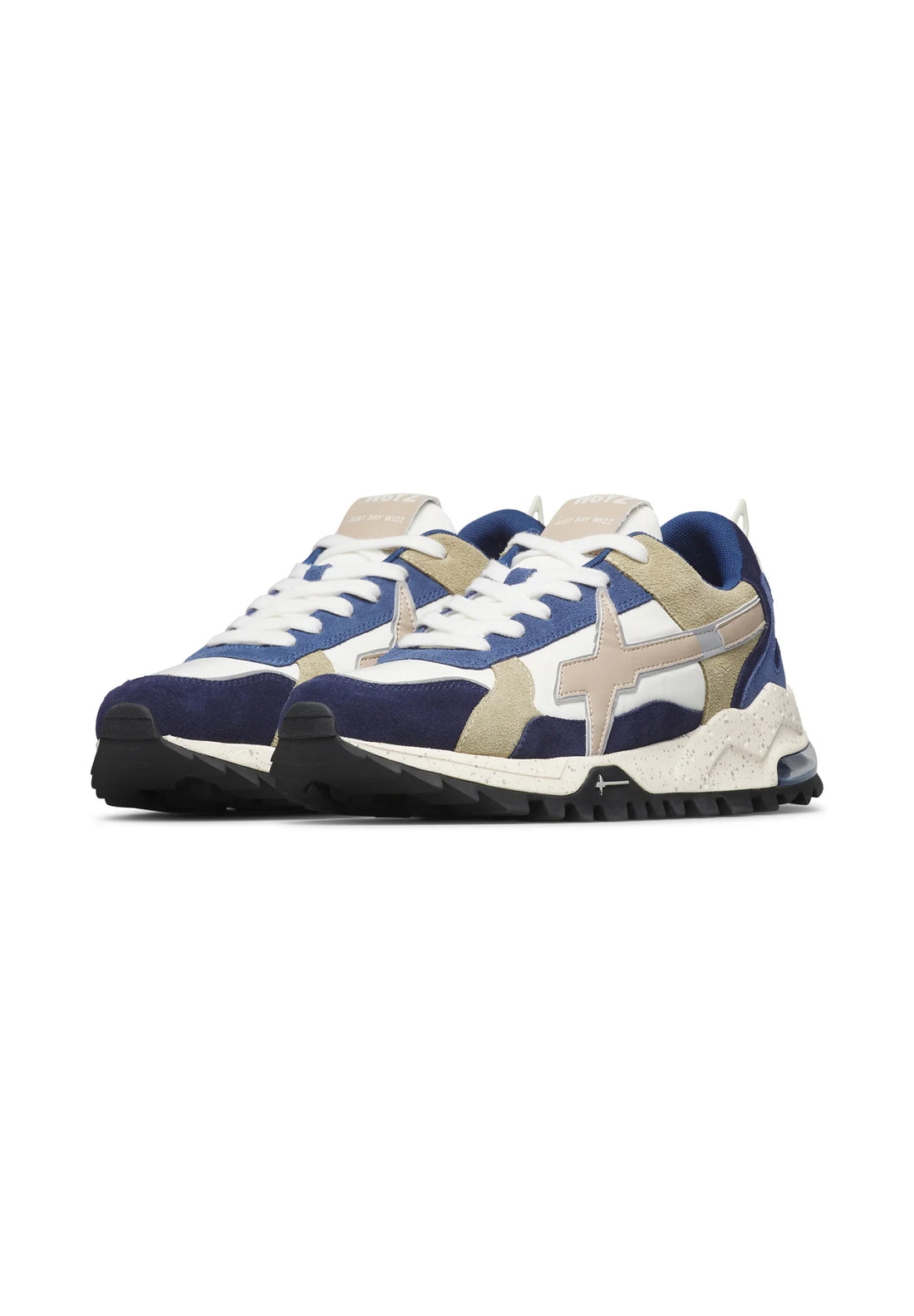 W6yz sneakers uomo Breeze in suede e tessuto tecnico blu verde
