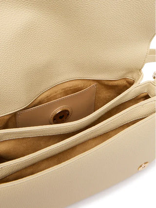 Love Moschino borsa a tracolla in ecopelle martellata beige chiaro