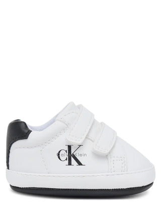 Calvin Klein scarpetta neonato con strappi bianco