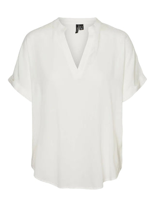 Vero Moda T-shirt manica corta in viscosa panna