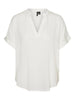 Vero Moda T-shirt manica corta in viscosa panna