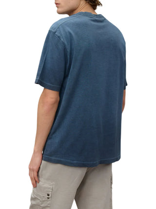 Blauer T-shirt uomo manica corta effetto sfumato blu