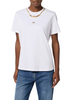 Elisabetta Franchi T-shirt in jersey con collana logata bianco