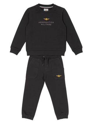 Aeronautica Militare tuta sportiva bambino con logo nero 252TF0008A N01 AERONAUTICA MILITARE
