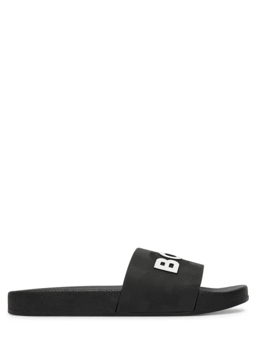 Boss ciabatte bambino con logo nero