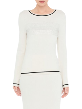 Liu Jo maglia donna con strass ecrù TF5209MS49I 03N76 LIU JO 