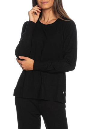 Yes Zee maglia donna misto modal nero M052-RU00 0801 YES-ZEE 