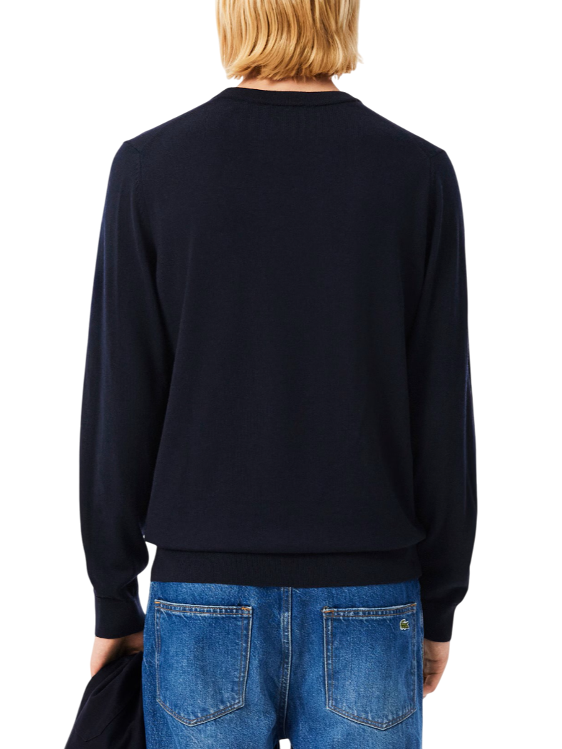 Lacoste maglia uomo in lana blu