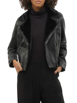 Vero Moda giubbino biker in ecopelle Hailey nero 10250405 BLACK VERO MODA 