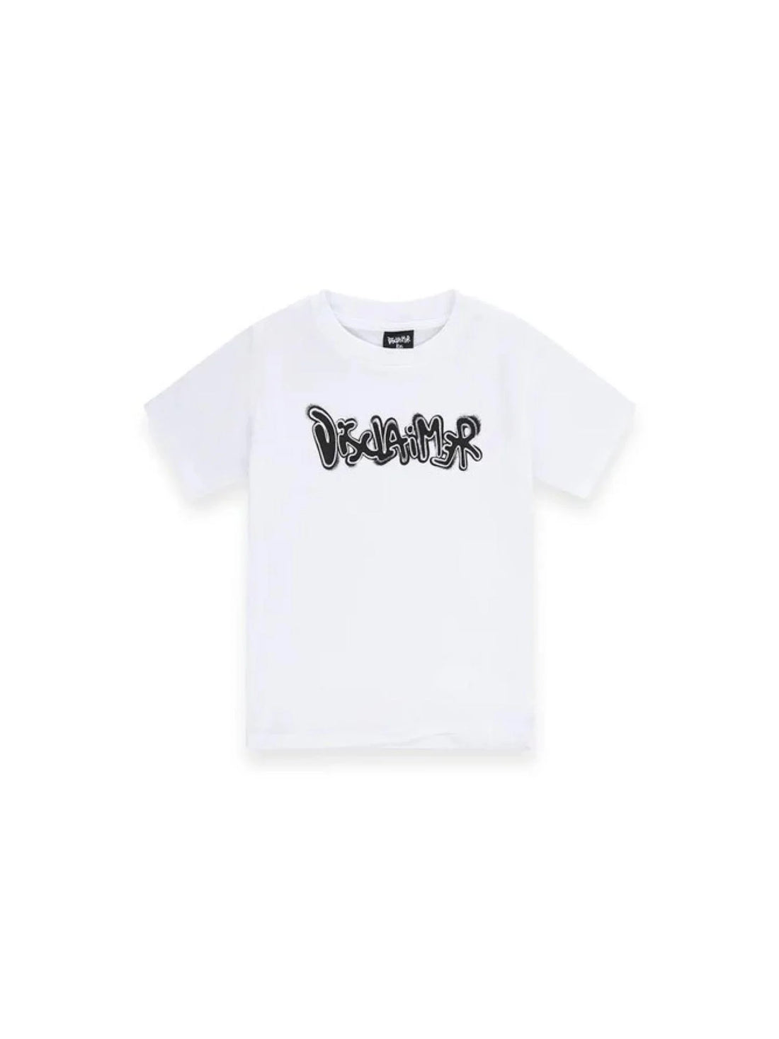 Disclaimer T-shirt bambino in jersey con logo bianco