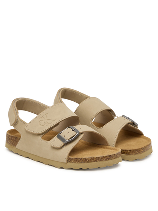 Calvin Klein Jeans sandali bambino con velcro beige