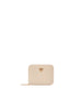 Pinko portafogli in pelle Taylor con zip beige oro