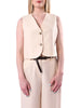 Haveone gilet donna misto viscosa beige chiaro