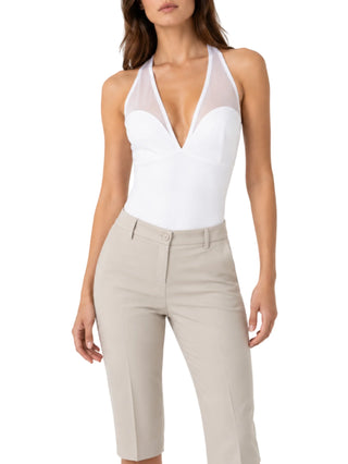 Haveone body donna in jersey e tulle panna