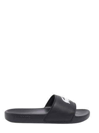 Lacoste ciabatte donna in gomma con coccodrillo iconico nero