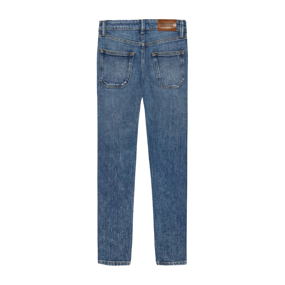 Tommy Hilfiger jeans bambino gamba slim lavaggio blu