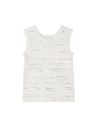 iDo top smanicato crochet bambina bianco