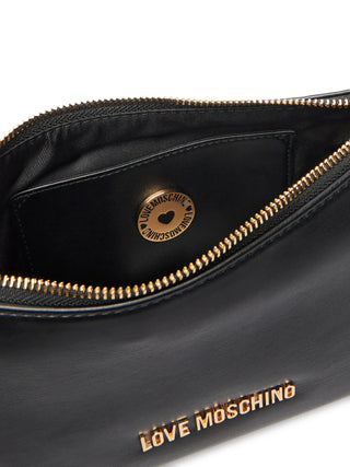 Love Moschino borsa in ecopelle con manico gioiello nero
