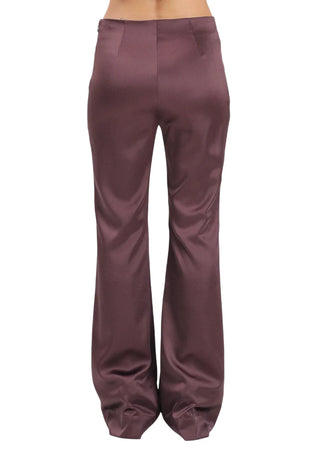 Pinko pantaloni Pinolo flare satin viola