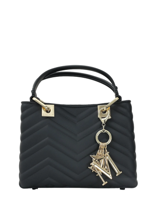 Marc Ellis borsa a mano Flat Krissy M Wave nero oro FLAT KRISSY M WAVE 25 BLACK-LIGHT GOLD MARC ELLIS 