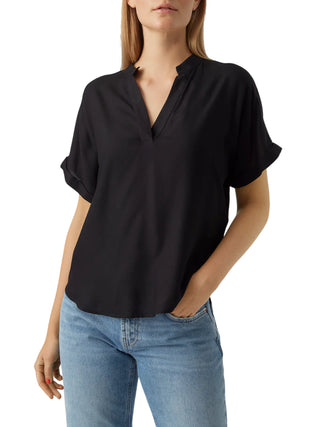 Vero Moda T-shirt manica corta in viscosa nero