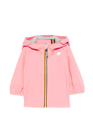 K-Way giubbino antivento neonata con cappuccio rosa