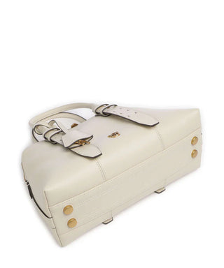 Pinko borsa Bowling Bag Medium in pelle bianco oro