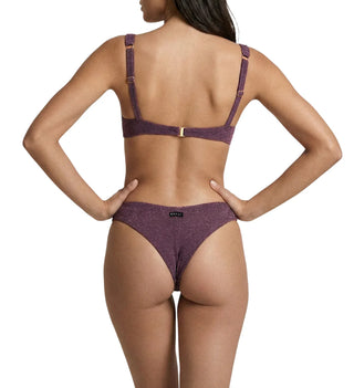 Me Fui slip mare lurex donna borgogna