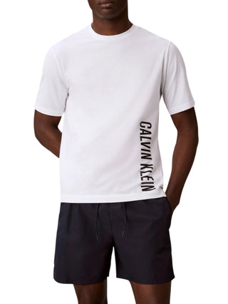Calvin Klein T-shirt uomo manica corta con logo bianco