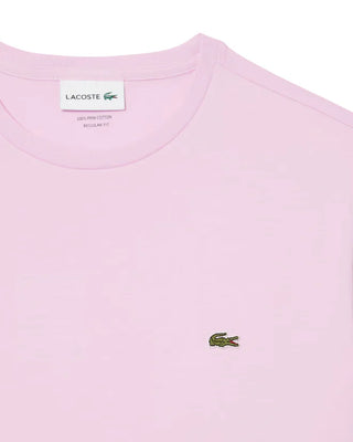 Lacoste T-shirt manica corta in cotone Pima rosa