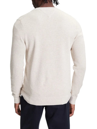 Tommy Hilfiger maglia tramata uomo in cotone avorio