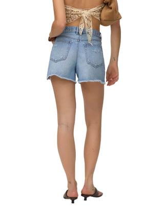 Vero Moda shorts donna in denim con strappi lavaggio chiaro