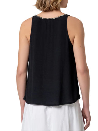 Surkana top donna in viscosa nero