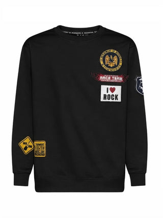 John Richmond felpa uomo Tupane con patch nero