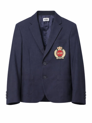GCDS giacca blazer monopetto bambino Formal blu
