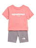 The North Face completo bambina T-shirt e bermuda rosa lavanda
