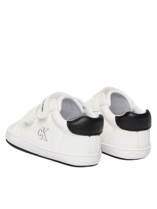 Calvin Klein scarpette neonato con velcro bianco