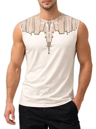 County of Milan T-shirt smanicata con stampa iconica avorio