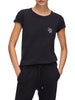 Liu Jo T-shirt manica corta con logo strass nero