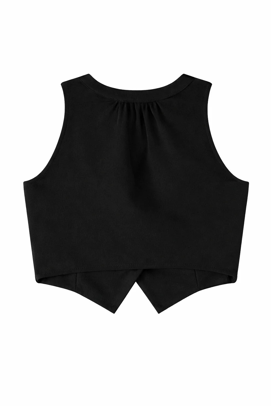 Patrizia Pepe gilet bambina in georgette e crepe nero