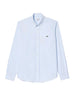 Lacoste camicia uomo manica lunga in cotone celeste