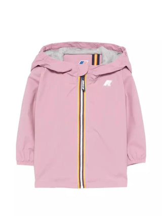 K-Way giubbino antivento neonata con cappuccio malva