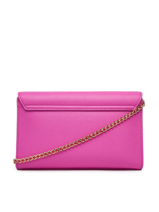 Love Moschino borsa a tracolla in ecopelle martellata fucsia oro