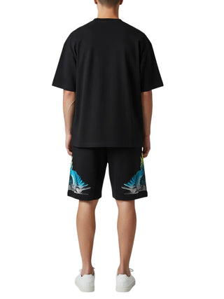 County of Milan bermuda uomo con stampa iconica nero