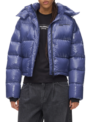 Karl Lagerfeld Jeans piumino donna in nylon lucido viola A4W15022 1ZO KARL LAGERFELD 