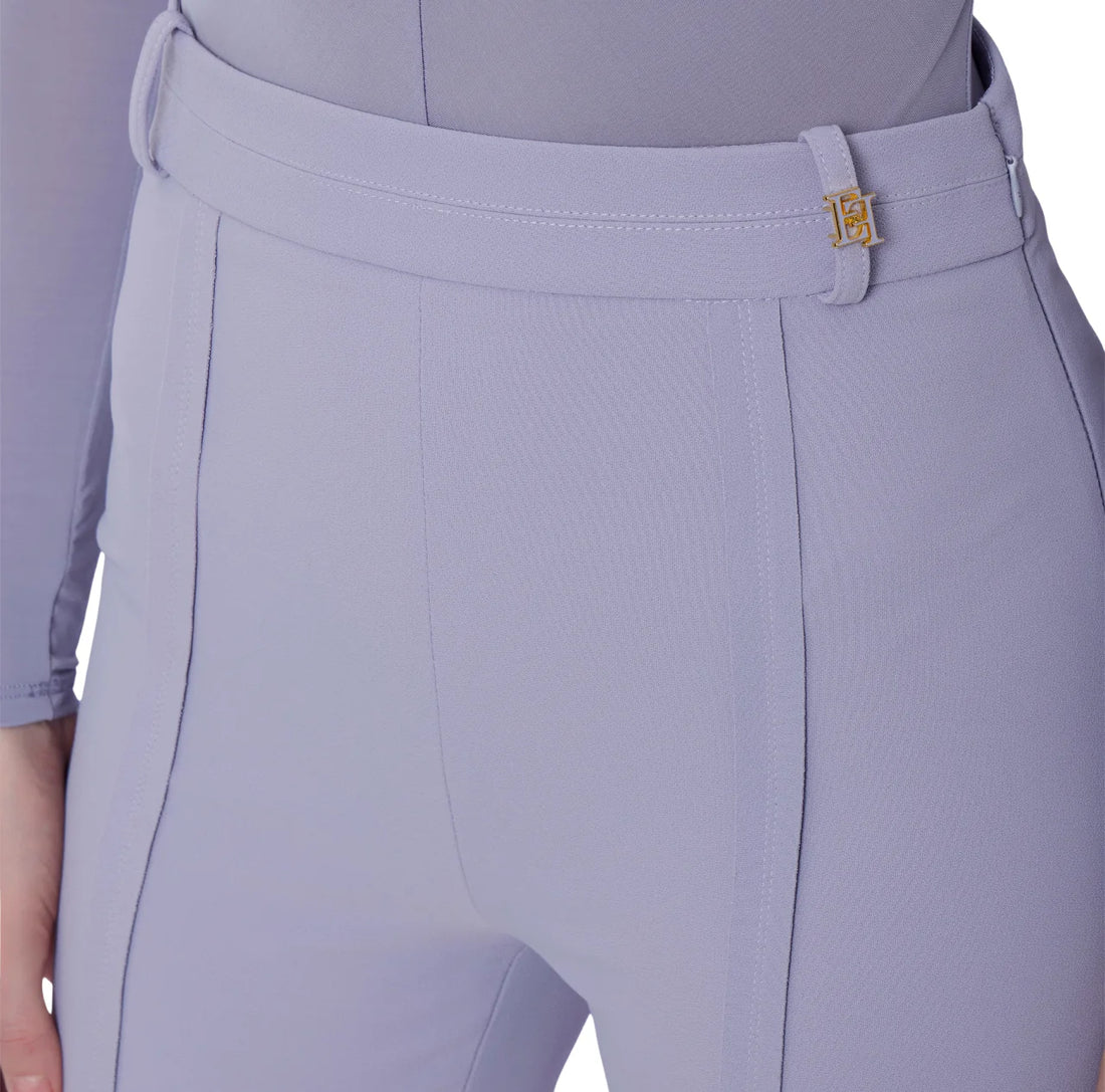Elisabetta Franchi pantaloni a zampa in tessuto crepe lilla