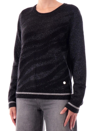 Yez Zee maglia donna in lurex nero M011-BI00 0801 YES-ZEE 